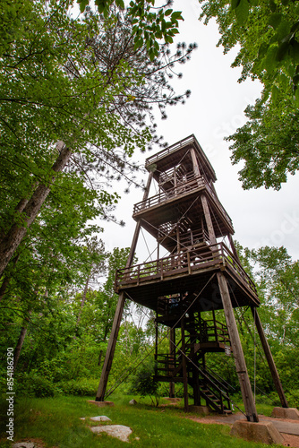 Lookout Tower on top of Rib Mountain State Park in Wausau, Wisconsin
