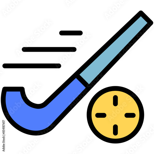 hockey filled line icon