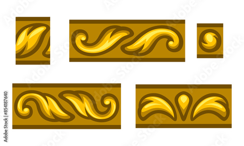 Patterns in baroque style. Decorative curling design.