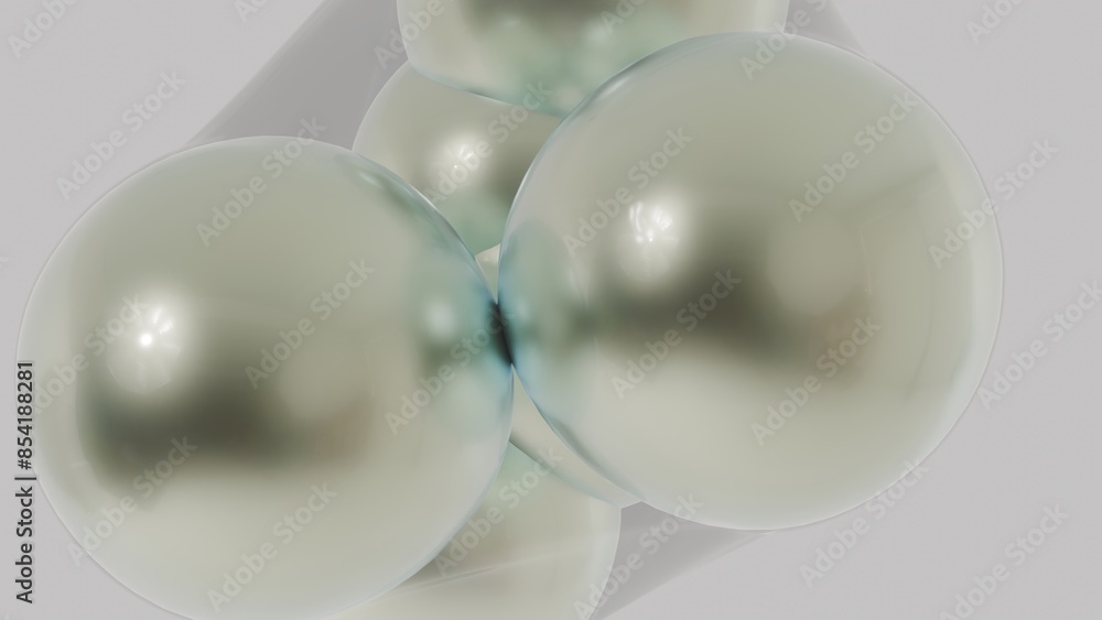 Soft Glowing Spheres Cluster with Gentle Reflections Soft Glowing Spheres Cluster with Gentle Reflections