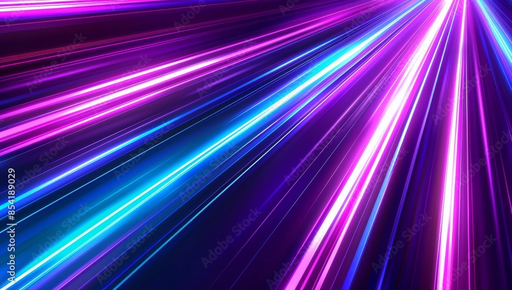 Neon light rays background with blue and purple glowing lines, with a motion effect. Abstract futuristic wallpaper design for technology or digital concepts. Neon light rays background with blue and purple glowing lines, with a motion effect. Abstract futuristic wallpaper design for technology or digital concepts.