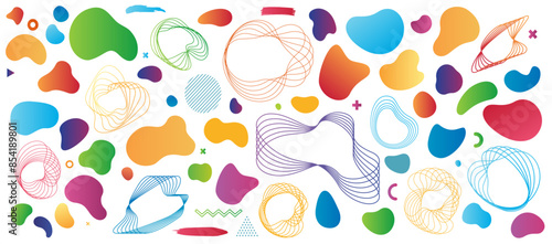 Set of Abstract Modern Graphic Elements