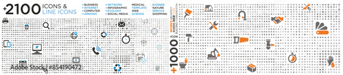 Technology, business, construction,... Collection icons