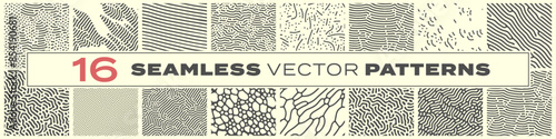 Abstract lines seamless patterns, vector modern trnedy backgrounds set. Organic patterns with color memphis dots and irregular doodle lines, squiggle texture creative design