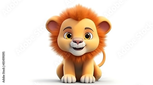 Cute and cuddly, this baby lion is sure to put a smile on your face. © BozStock