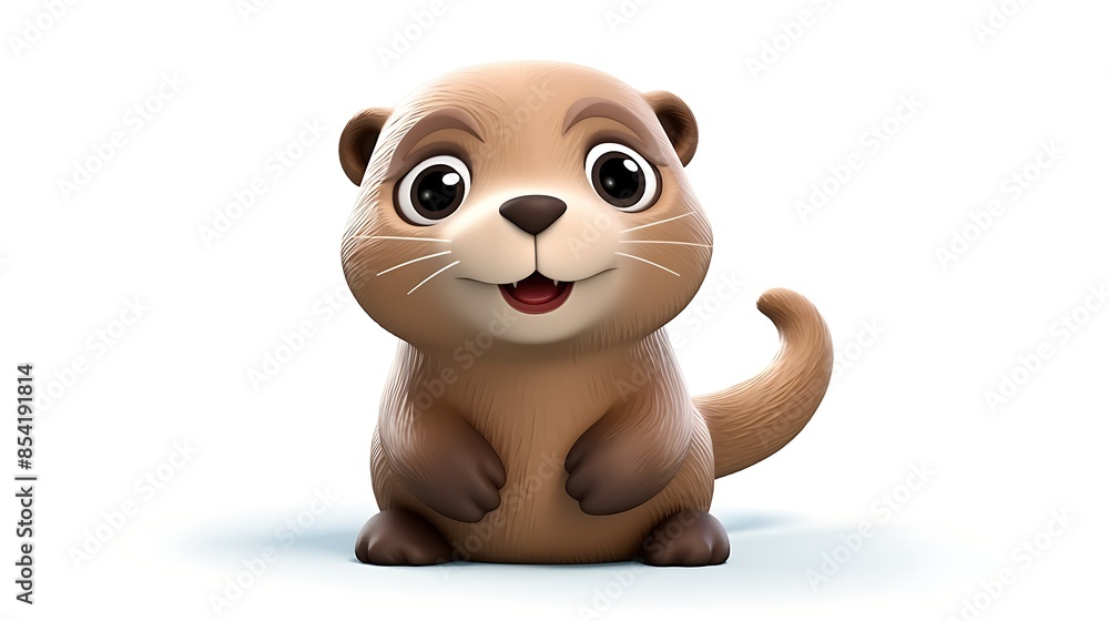 This adorable 3D rendering of an otter is sure to delight. With its big, round eyes and fluffy fur, this little guy is the perfect definition of cute. This adorable 3D rendering of an otter is sure to delight. With its big, round eyes and fluffy fur, this little guy is the perfect definition of cute.