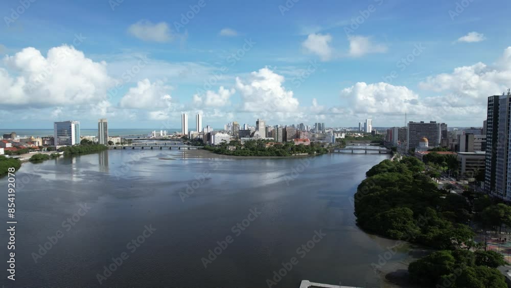 Centro do Recife - Praça da Republica e Pontes do Recife - pernambuco Visto de Cima com drone 4k Centro do Recife - Praça da Republica e Pontes do Recife - pernambuco Visto de Cima com drone 4k