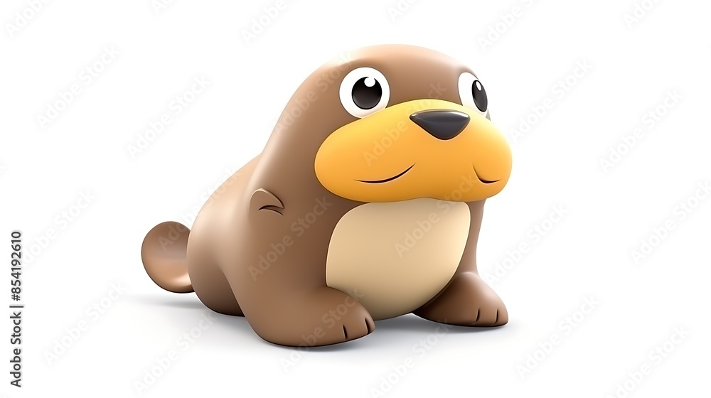 This is a 3D rendering of a cute and friendly cartoon sea lion. It has big, round eyes, a small nose, and a wide smile. This is a 3D rendering of a cute and friendly cartoon sea lion. It has big, round eyes, a small nose, and a wide smile.