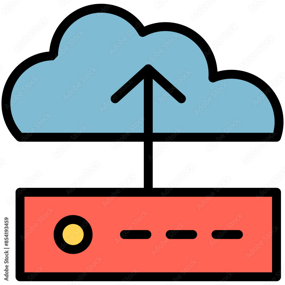 cloud filled line icon cloud filled line icon
