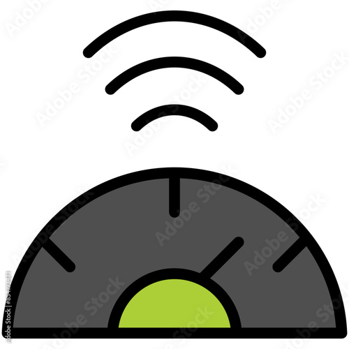 internet speed test filled line icon