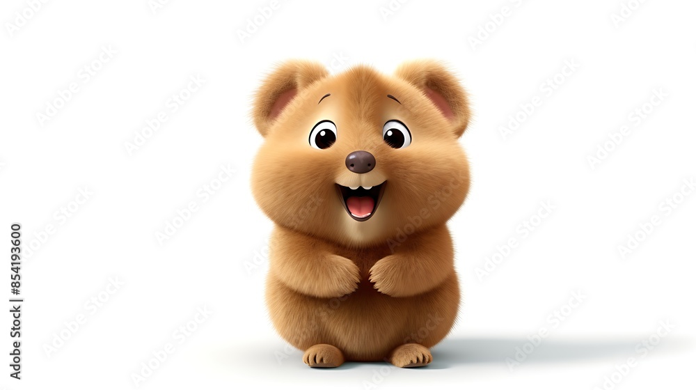 A cute and cuddly quokka, with big eyes and a happy expression on its face. A cute and cuddly quokka, with big eyes and a happy expression on its face.