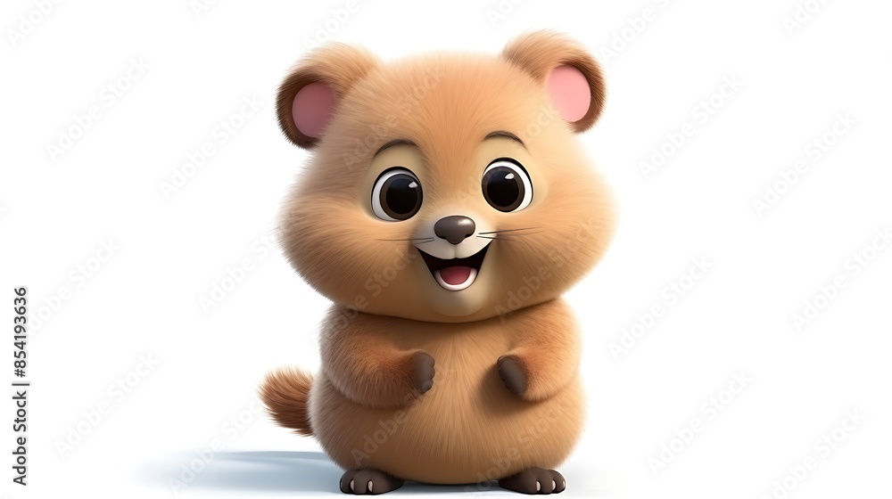 This cute and cuddly 3D illustration of a baby marmot is sure to put a smile on your face. This cute and cuddly 3D illustration of a baby marmot is sure to put a smile on your face.