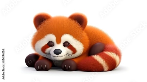 Cute and cuddly red panda. The red panda is a small, arboreal mammal native to the temperate forests of the Himalayas. © BozStock