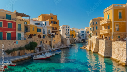 Fototapeta Naklejka Na Ścianę i Meble -  beautiful street in Rethymnon Greece, summer