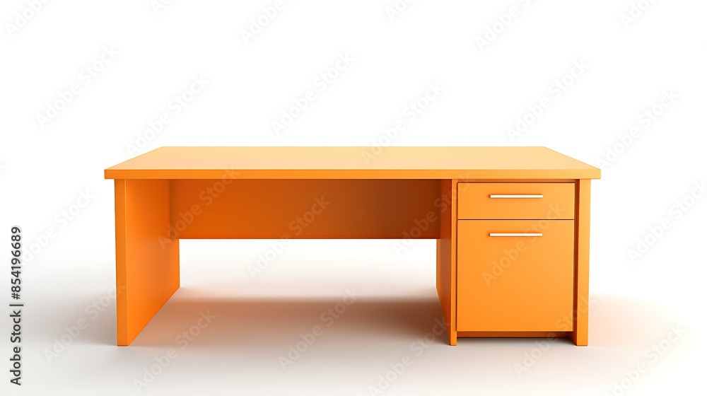 A sleek and stylish orange desk, perfect for any home office. With a modern design. A sleek and stylish orange desk, perfect for any home office. With a modern design.