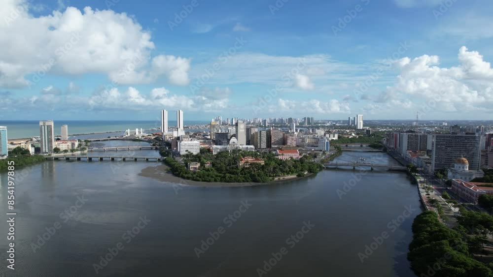 Centro do Recife - Praça da Republica e Pontes do Recife - pernambuco Visto de Cima com drone 4k Centro do Recife - Praça da Republica e Pontes do Recife - pernambuco Visto de Cima com drone 4k