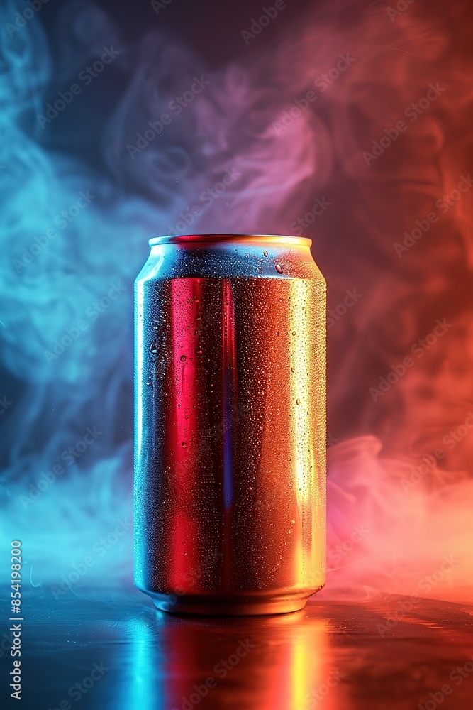 a blank aluminum can futuristic version presented as in a soda advert of the future mockup, futuristic universe incredible ad incredible photo with incredible effects, Generative Ai a blank aluminum can futuristic version presented as in a soda advert of the future mockup, futuristic universe incredible ad incredible photo with incredible effects, Generative Ai