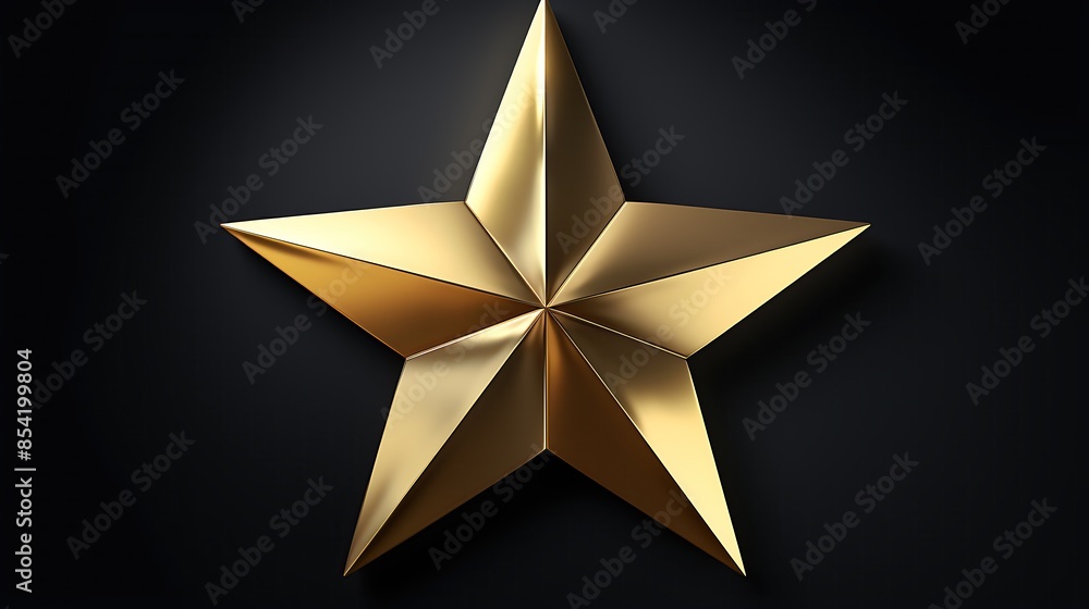 This is a 3D rendering of a gold star on a black background. The star is simple, elegant, and has a reflective surface. This is a 3D rendering of a gold star on a black background. The star is simple, elegant, and has a reflective surface.