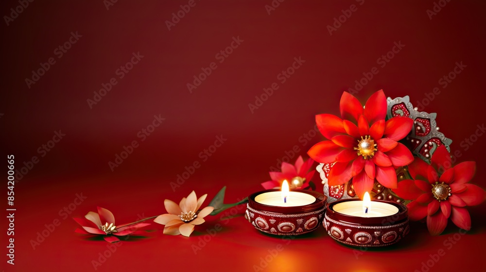 This is a beautiful image of a red flower and a candle. The flower is in full bloom and the candle is lit, creating a warm and inviting atmosphere. This is a beautiful image of a red flower and a candle. The flower is in full bloom and the candle is lit, creating a warm and inviting atmosphere.