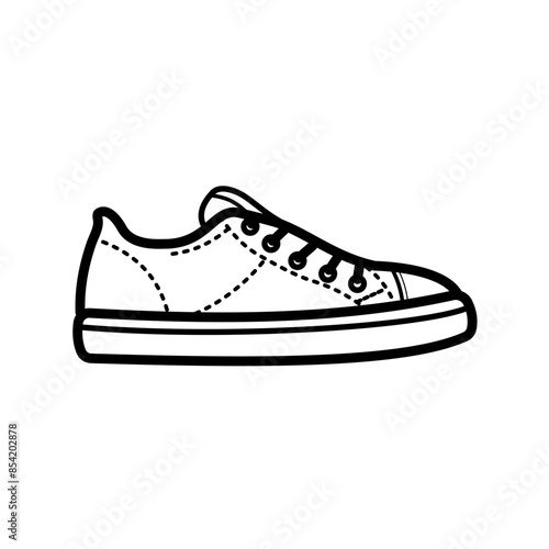  Tramp, sports shoe, sneaker - vector illustration