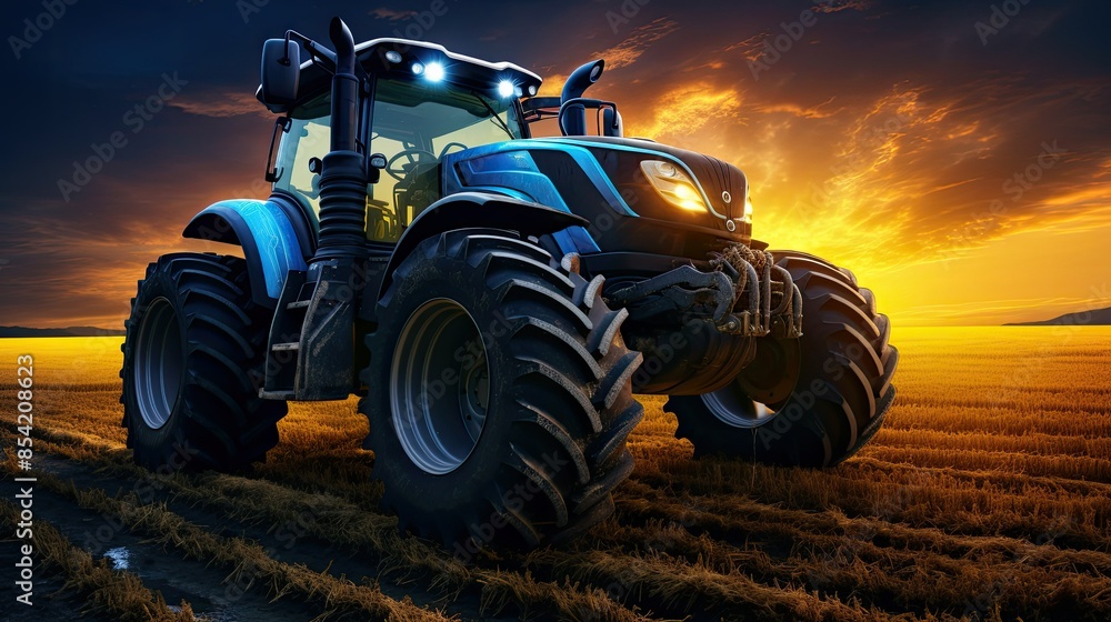 tractor in the field tractor in the field