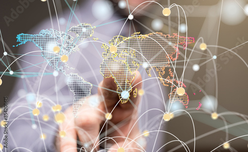 Global network. Blockchain....