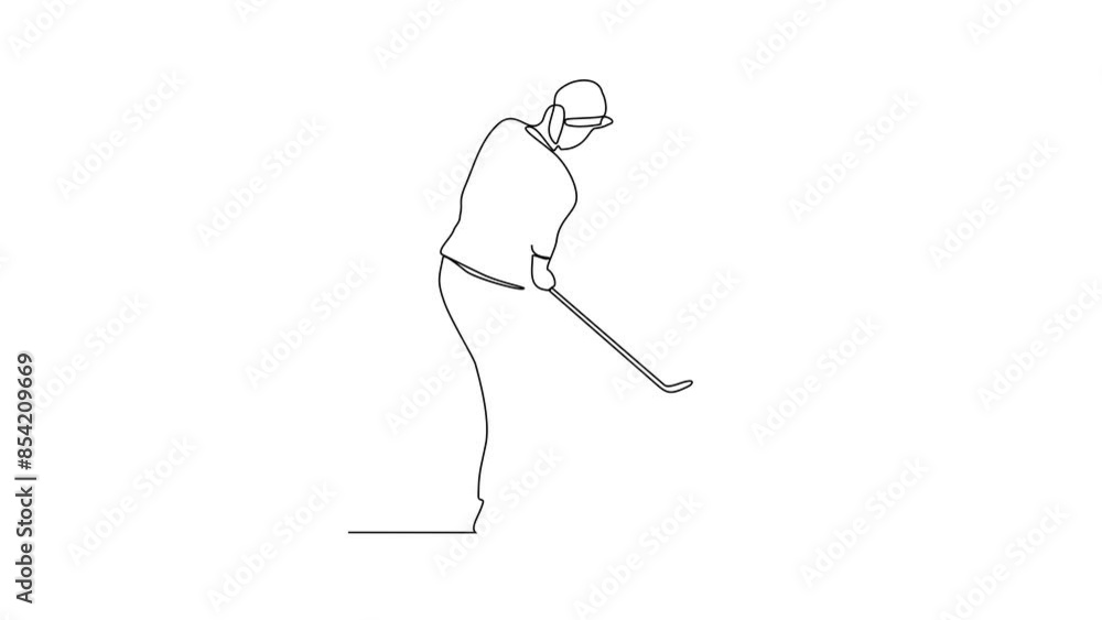Animated self drawing of Golf sports video design illustration. The people is playing golf golf sports in the field with championship system in simple linear design continuous style video concept. Animated self drawing of Golf sports video design illustration. The people is playing golf golf sports in the field with championship system in simple linear design continuous style video concept.