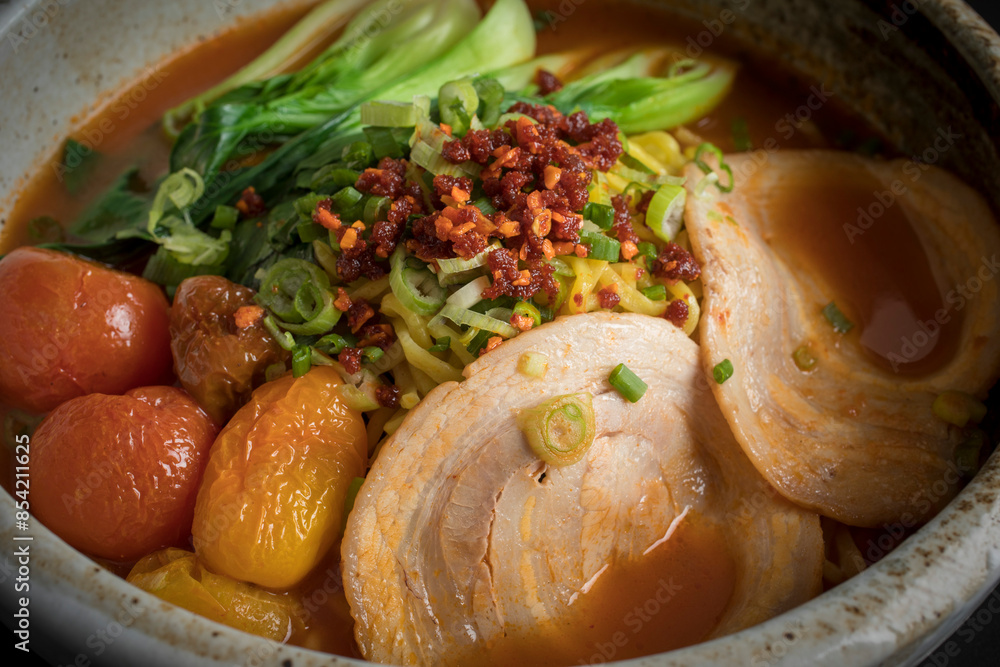 Ramen Soup with Noodles and Broth Ramen Soup with Noodles and Broth