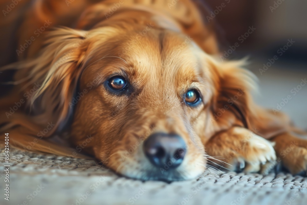 Close-up detail of a dog's paw with the rest of the image intentionally blurred Close-up detail of a dog's paw with the rest of the image intentionally blurred