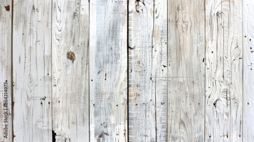 Fototapeta premium Aged white wooden background texture