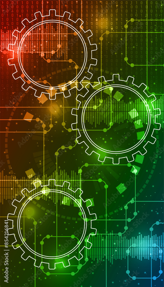 Obraz premium Smartphone vector wallpaper. Digital technology background