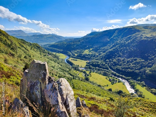 Photos A scenic mountain landscape view of the Mawddach river valley and estuary from the scenic Precipice Walk hike