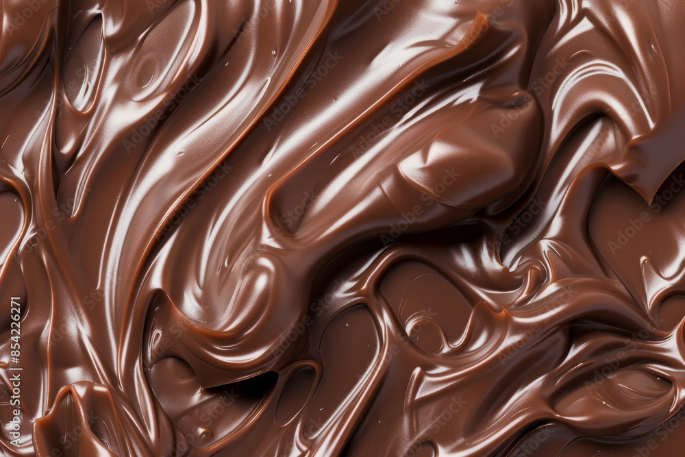 Melted chocolate swirls creating a delicious background texture Melted chocolate swirls creating a delicious background texture