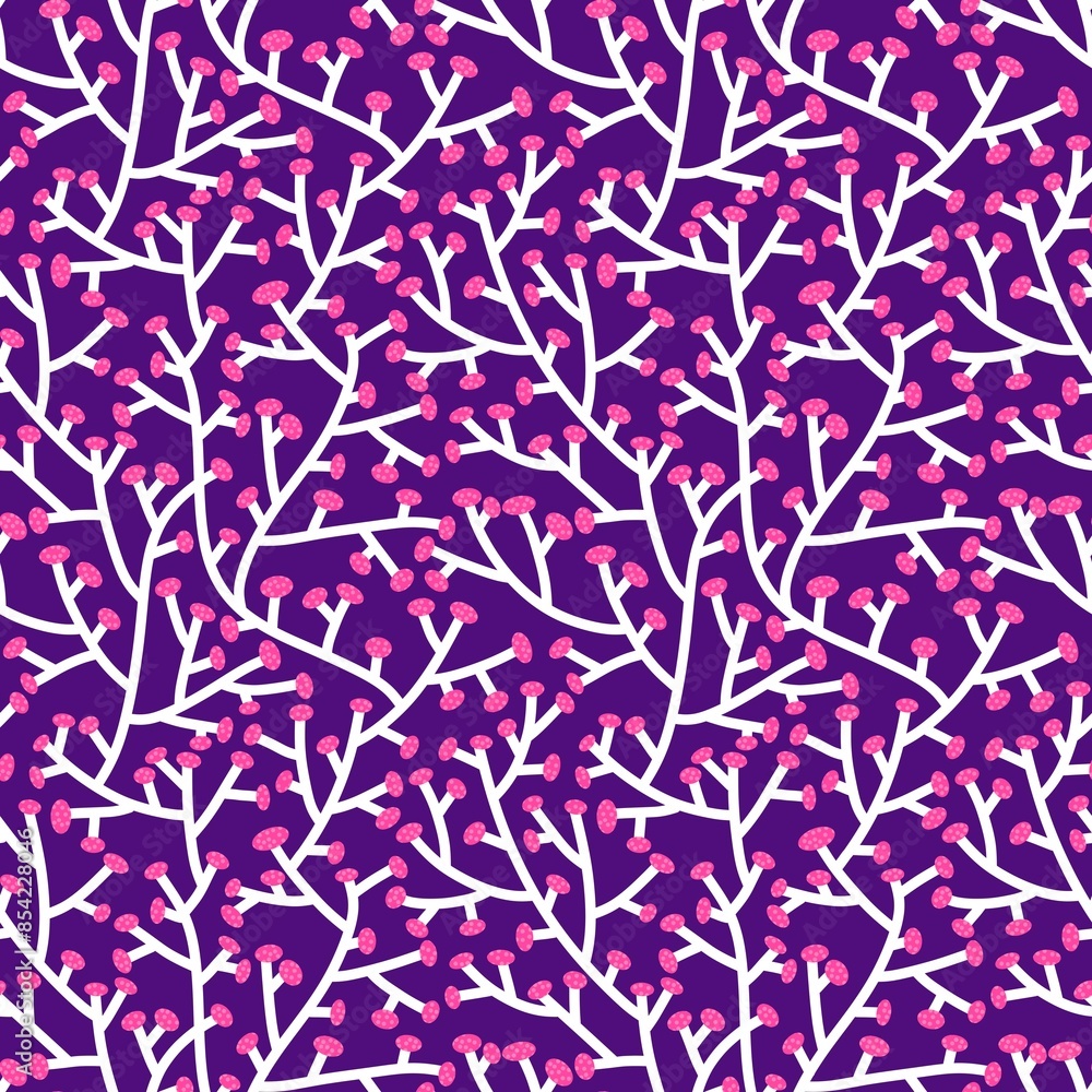 Cartoon autumn seamless mushrooms pattern for wrapping paper and fabrics Cartoon autumn seamless mushrooms pattern for wrapping paper and fabrics