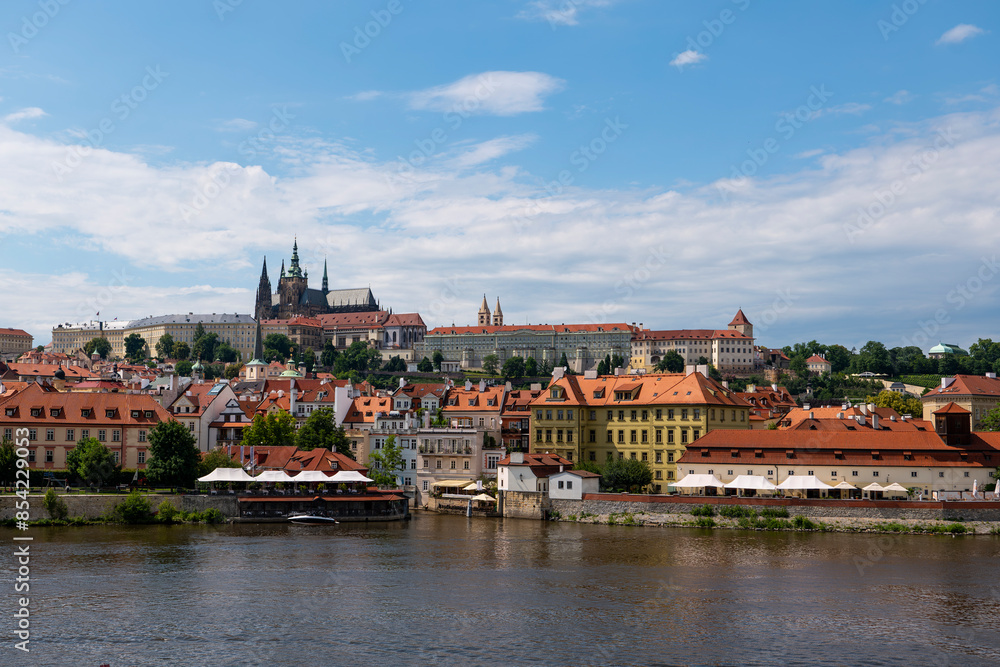 View of the skyline of Prague and the castle View of the skyline of Prague and the castle