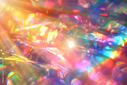holographic rainbow flare reflection abstract background light reflection, rainbow blurred light refraction texture