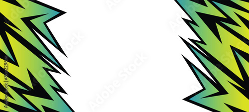 Abstract background with reflective gredient jagged spike pattern and with some copy space area