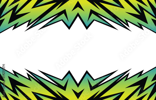 Abstract background with reflective gredient jagged spike pattern and with some copy space area