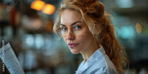 Woman With Glasses Reading a Book