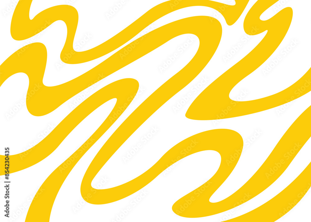 Minimalist yellow background with wavy lines pattern