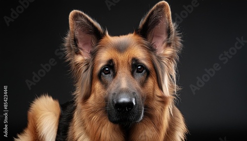 portrait of an adorable german shepherd dog