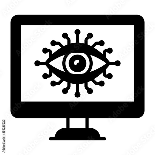 Convolutional Neural Networks vector icon design, Artificial general intelligence symbol Natural Language Processing sign, Machine and Deep Learning stock illustration, Computer Vision convnet concept
