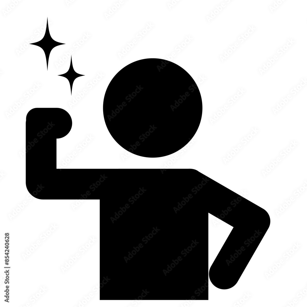 ガッツポーズのピクトグラム Stock Vector | Adobe Stock