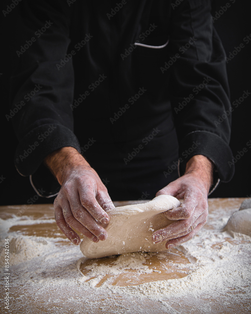 Chef dough making Chef dough making