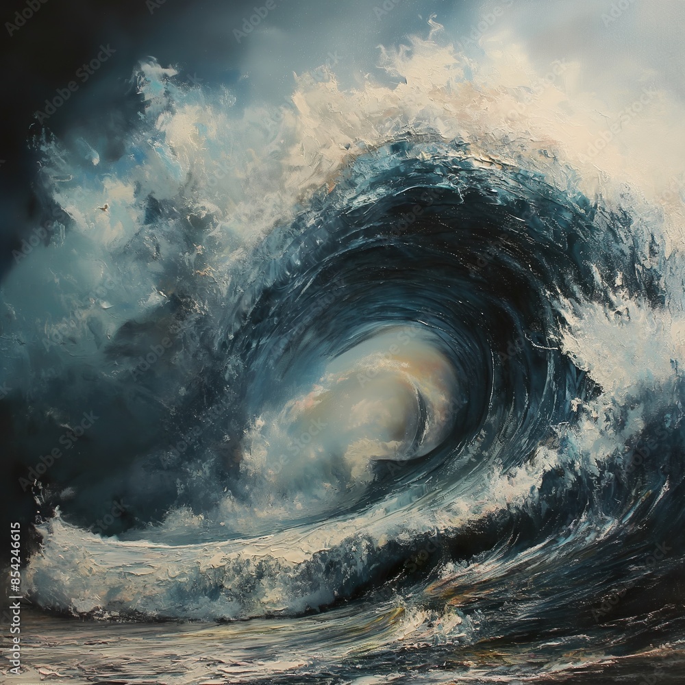 Fototapeta premium A Massive Tsunami Wave