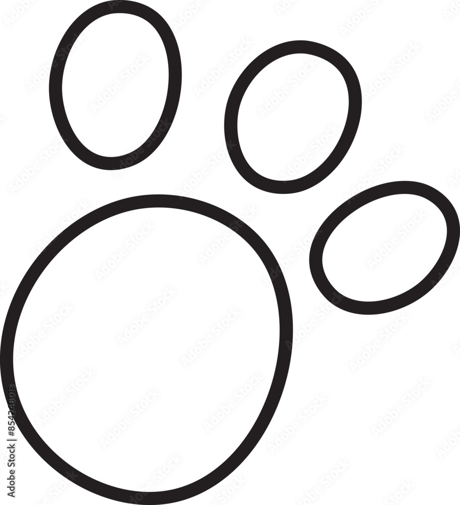 Cat Footprint Outline Cat Footprint Outline