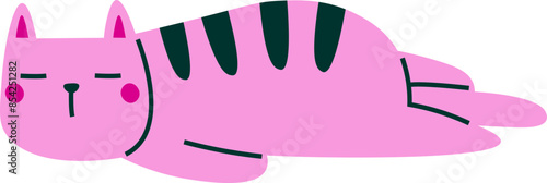 Cartoon Cat Sleeping