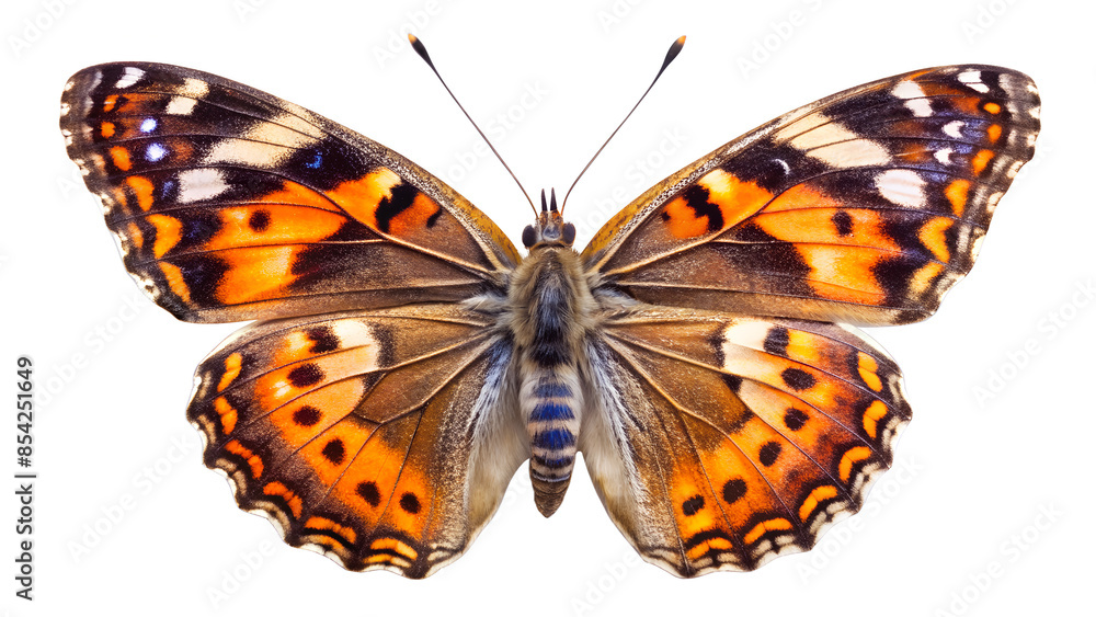 Fototapeta premium Butterfly on white. Generative Ai