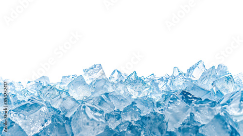 Ice cubes on transparent background