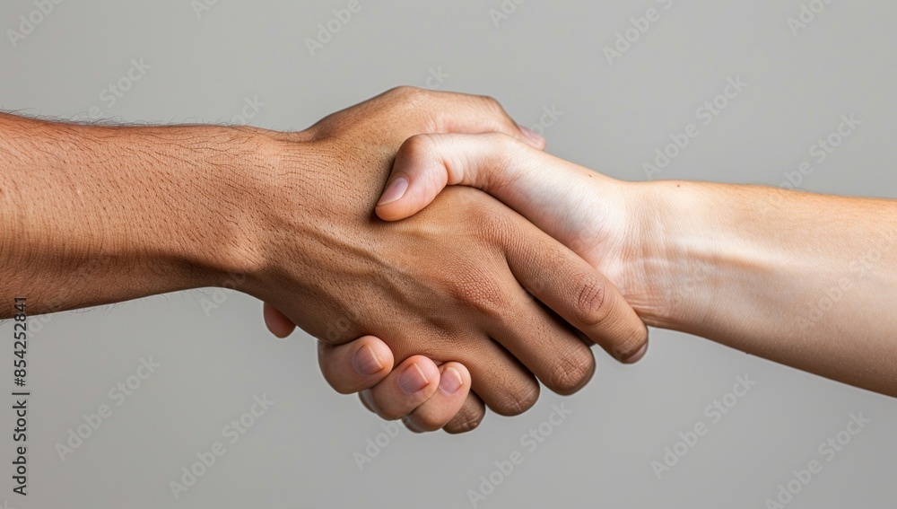 Frame a close-up shot of a hand firmly shaking another, signifying successful partnerships. Frame a close-up shot of a hand firmly shaking another, signifying successful partnerships.